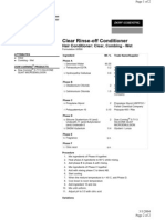 Dow Conditioner Formulation - Rinse Off