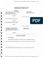 The Research Foundation of State University of New York v. Mylan Pharmaceuticals Inc., C.A. No. 09-184-LPS, at 3 (D. Del. May 18, 2012) .