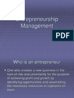 Entrepreneurship Management