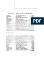 1) Submit A Separate Report That Contains Your Specifications of The Hardware and Software Required For The ITET Lab