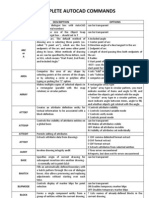 Complete Autocad Commands