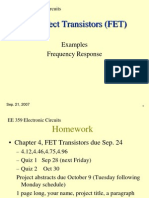 Field Effect Transistors (FET) : Examples Frequency Response