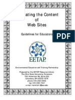 Evaluating The Content Evaluating The Content of of Web Sites Web Sites