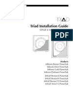 Triad Installation Guide: Inwall & Inroom Subwoofers