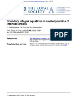 Interface Cracks Boundary Integral Equations in Elastodynamics of