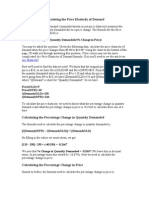 Calculating The Price Elasticity of Demand