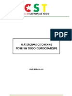 (CST) La Plateforme Citoyenne Du Collectif Sauvons Le TOGO