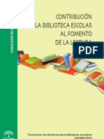 Contribución de La Biblioteca Escolar Al Fomento de La Lectura