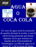 Agua vs. Coca Cola