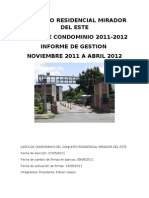 Informe de Gestion Noviembre 2011 Abril 2012