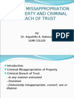 Criminal Misappropriation of Property 