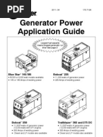 Generator Power Application Guide: Blue Star 145/185 Bobcat 225