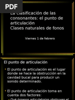 Clasificacion de Consonantes