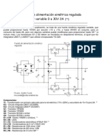 Fuente de Alimentación Simétrica Regulada