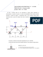 Trabalho Trelica Plana e Portico Plano 2009 1 Com Resposta