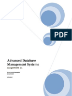 Advanced Database Management Systems: Assignment 01