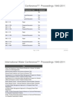 International Water Conference Proceedings 1940-2011