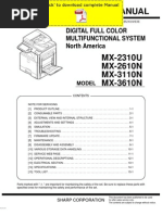 SHARP MX-2310 MX-2610 MX-3110 MX-3610 Service Manual Pages