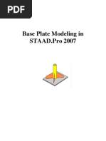 Base Plat Modeling STAAD Pro 2007