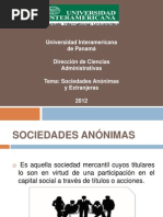 Las Sociedades Anónimas Extranjeras