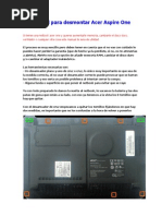 Manual para Desmontar Acer Aspire One