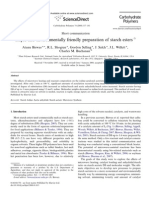 Rapid and Environmentally Friendly Preparation of Starch Esters