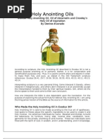 About The Holy Anointing Oil