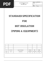 Standard Specification For Hot Insulation (Piping & Equipment)