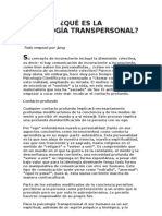 QUÉ ES LA PSICOLOGÍA Trans Personal y Analisis Transaccional