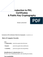 Introduction To PKI, Certificates & Public Key Cryptography: Erwan Lemonnier