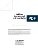 Guide To Geotechnical Instrumentation