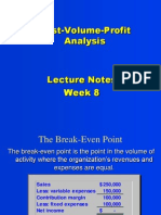 Cost Volume Profit Analysis Lecture Notes