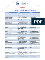 Academic Calendar For Fall 2012-13 Semester