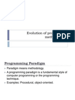 Evolution of Programming Methodologies and Consepts of Oop