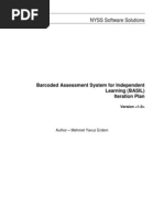 Barcoded Assessment System For Independent Learning (BASIL) Iteration Plan