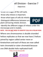 Mitotic Cell Division - Exercise 7: Objectives