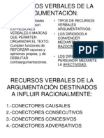 Recursos Linguísticos o Verbales de La Argumentación