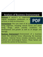 Analysis of Business Environment