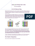 Communication Wiring Color Codes