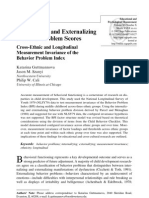 Internalizing and Externalizing Behavior Problem Scores