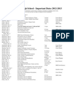 MHS Calendar of Important Dates 2012-2013 Updated April 19, 2013