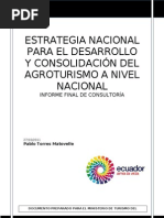 Consultoria Estrategia Nacional de Agroturismo