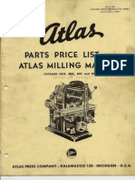 Parts Price List Atlas Milli NG Machine: Atlas Press Company - Kalamazoo 13D Michigan - U.S.A