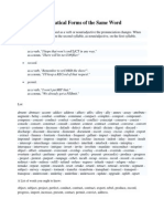 Different Grammatical Forms of The Same Word