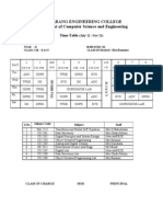 Time Table For July 2012