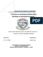 Undergraduate Project Report: "A Review On Underground Metal Mine Workings in Developed Countries"