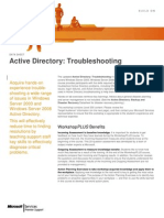 Active Directory Troubleshooting WorkshopPLUS (4 Days)