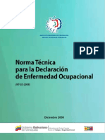 Listas de Enfermedades Ocupacionales Establecida en La Norma Tecnica