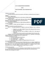 Ec73 - RF and Microwave Engineering Unit: 1 Two Port RF Networks-Circuit Representation 2 Marks Questions and Answers