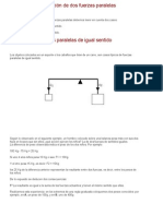 Composición de Dos Fuerzas Paralelas